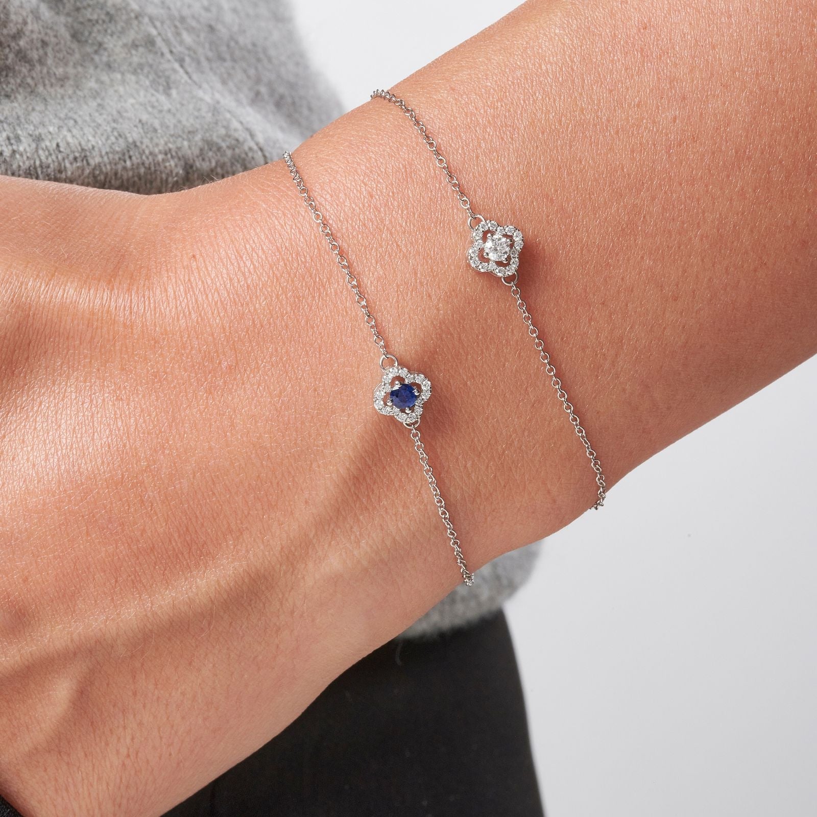 TrèfleBracelet, or, saphir, diamants - BEH