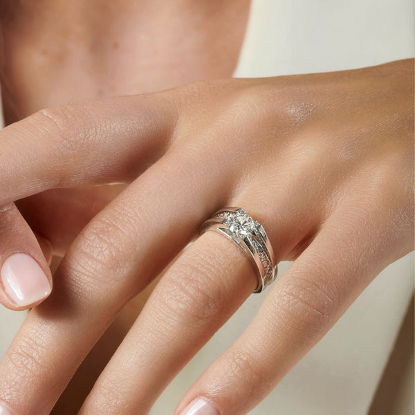 DivaSolitaire, or blanc, diamant taille brillant, brillants - PF