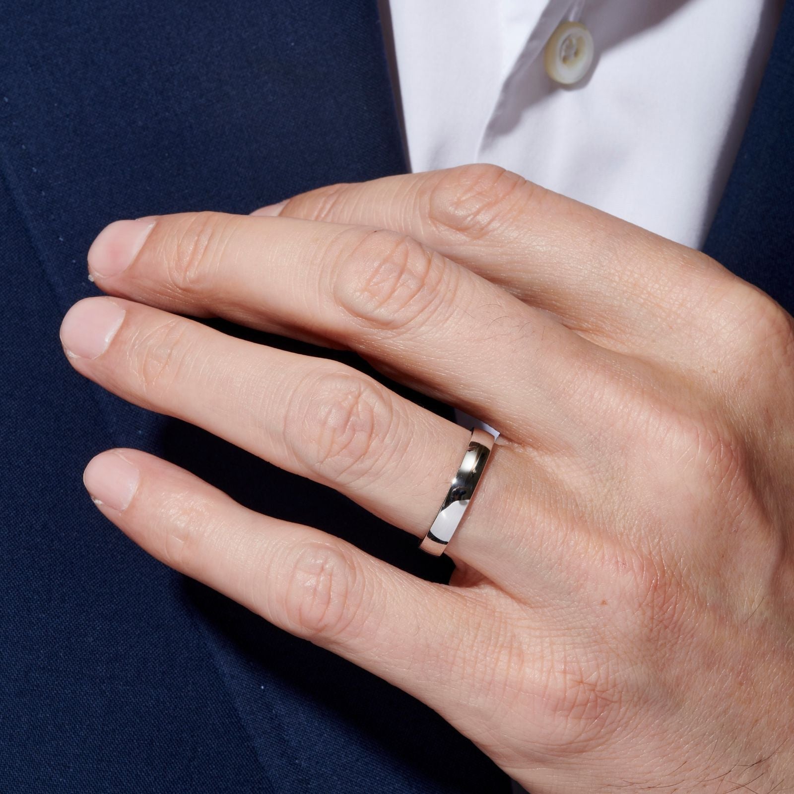 RubanAlliance homme, or blanc - PON