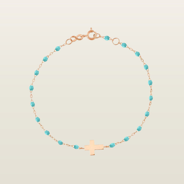 Madone croixBracelet Gigi Clozeau or croix et résine - GIGI