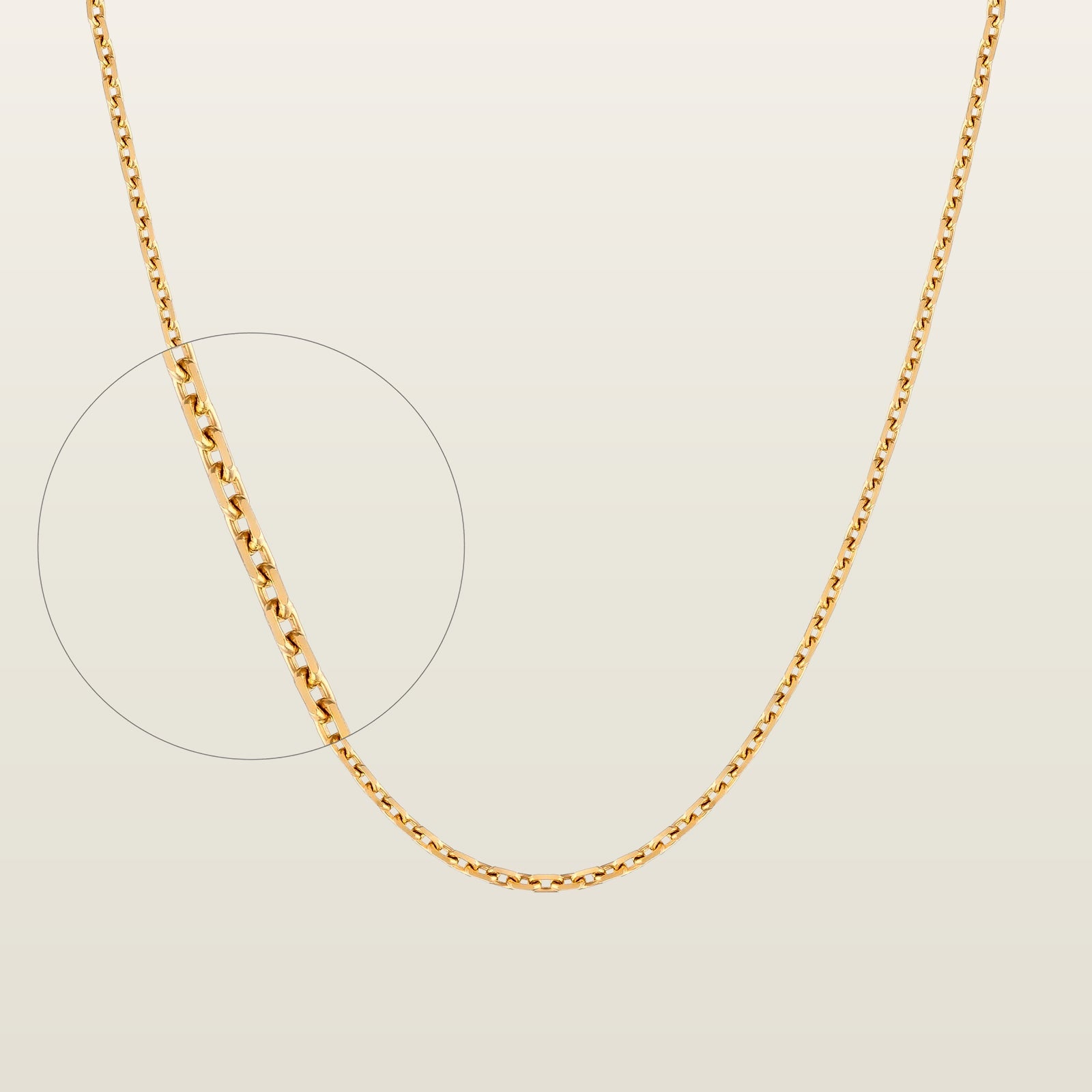 Maille forçat liméChaîne, or jaune - MR