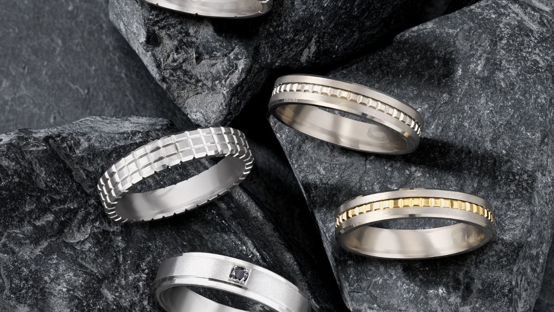 5 Alliances homme or blanc or jaune 