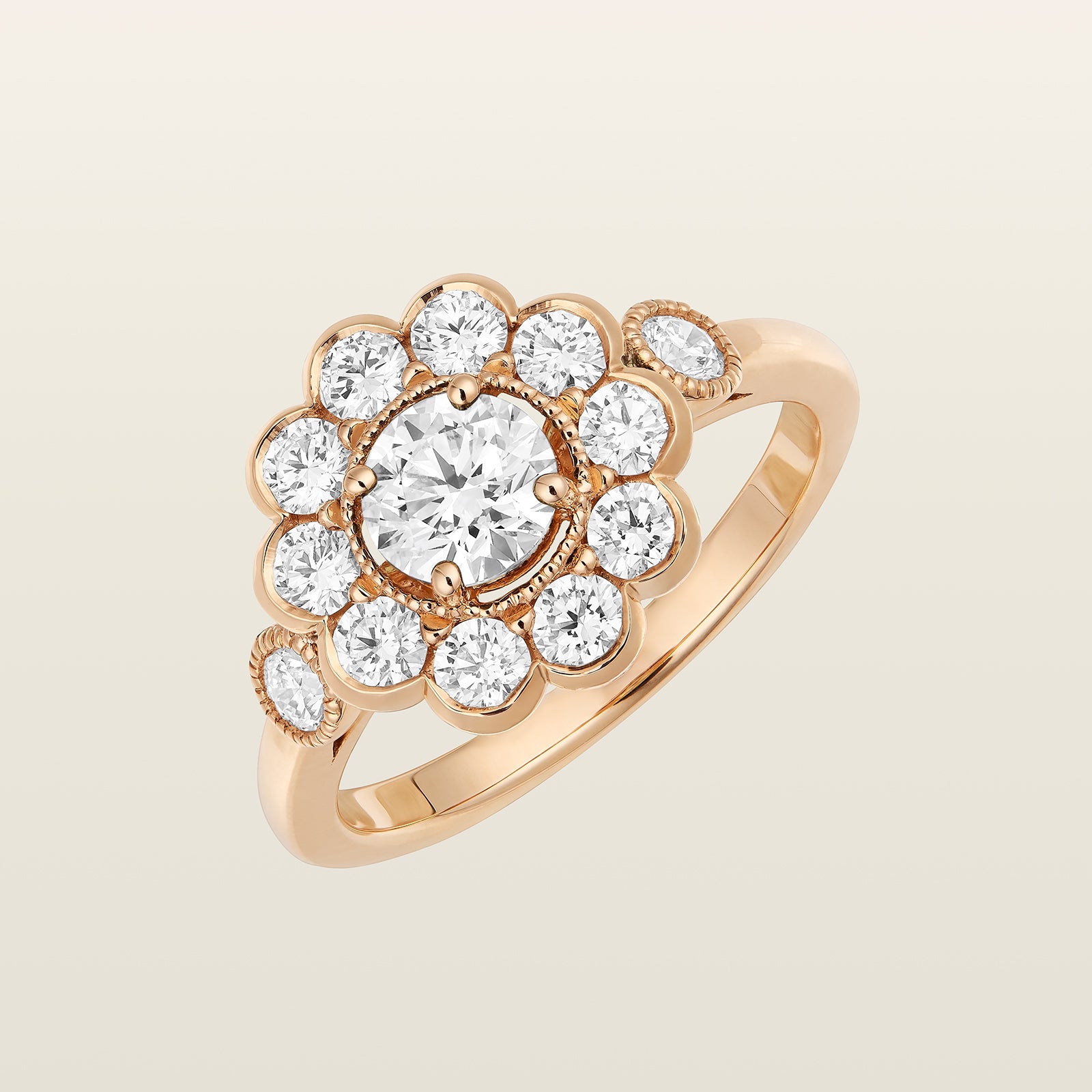 bague diamants en serti clos 