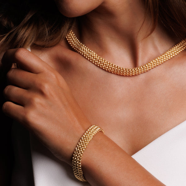 Maille milanaiseBracelet or jaune maille milanaise - Pellegrin