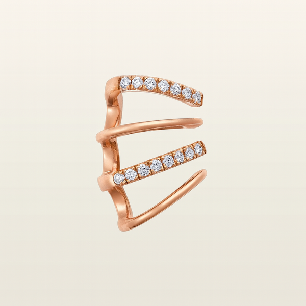 Mono Boucle diamantsBoucles d'oreilles, or, diamants - NM