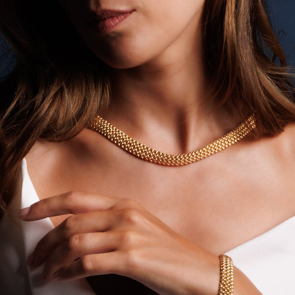 Maille milanaiseCollier or jaune maille milanaise - IGM