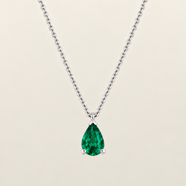ÉternitéPendentif or émeraude taille poire - PF