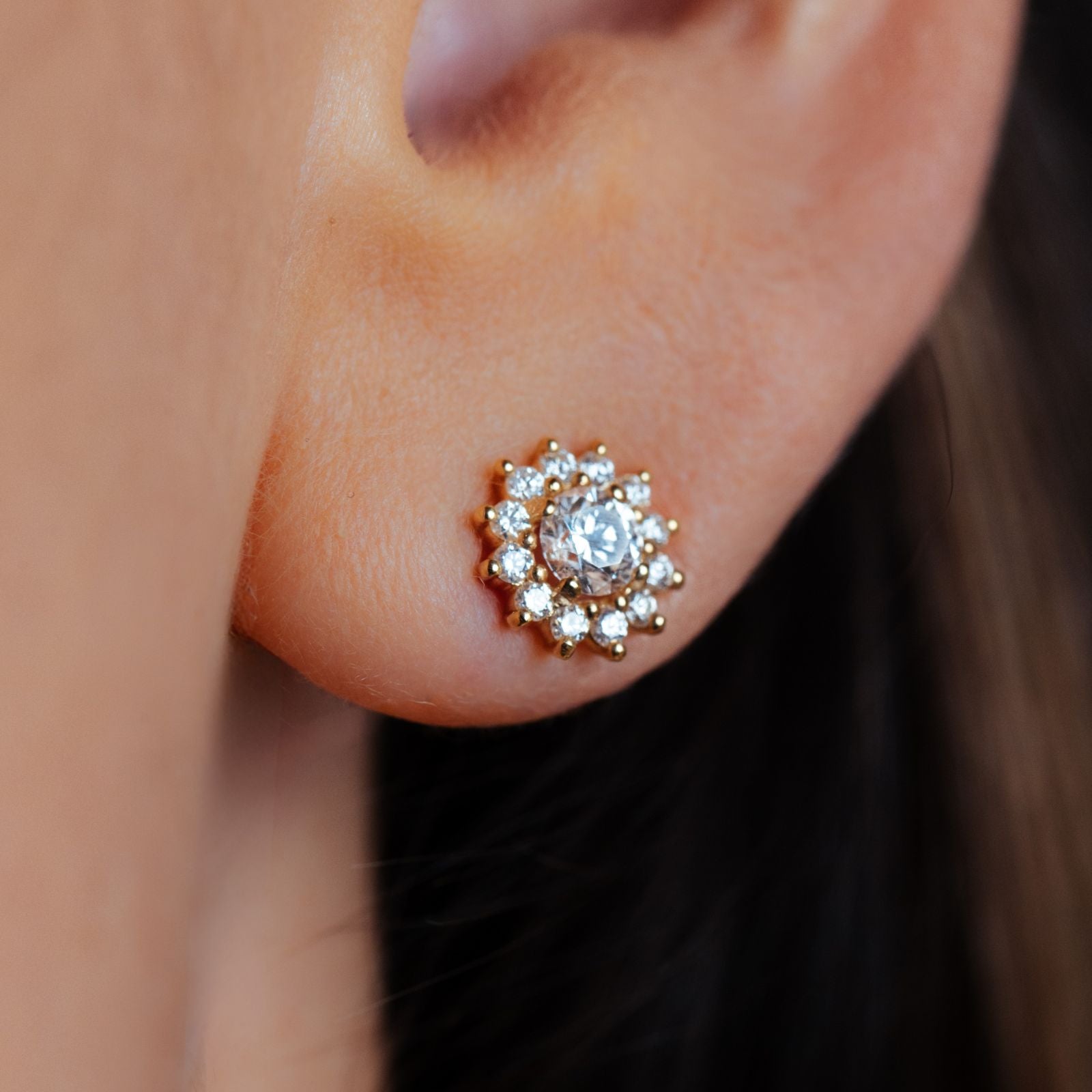 Baby HéritageBoucles d'oreilles, or, blanc, diamants - CAL