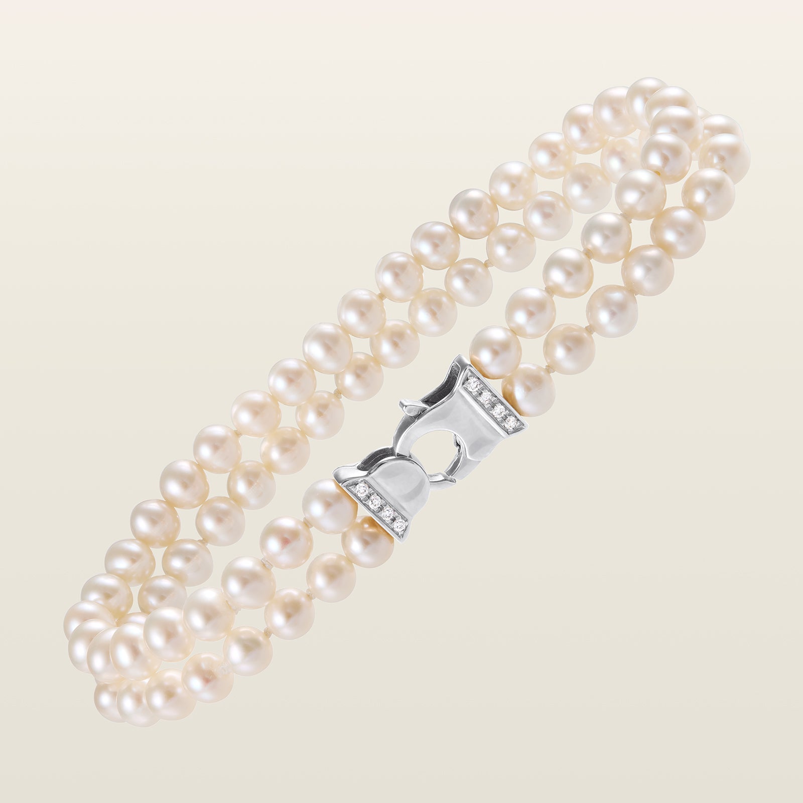 LunaBracelet, or, perles eau douce, diamants - CZ