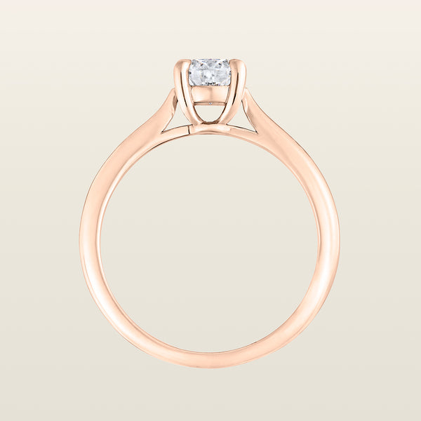 Maïa 1840Solitaire, or rose, diamant taille brillant - PF