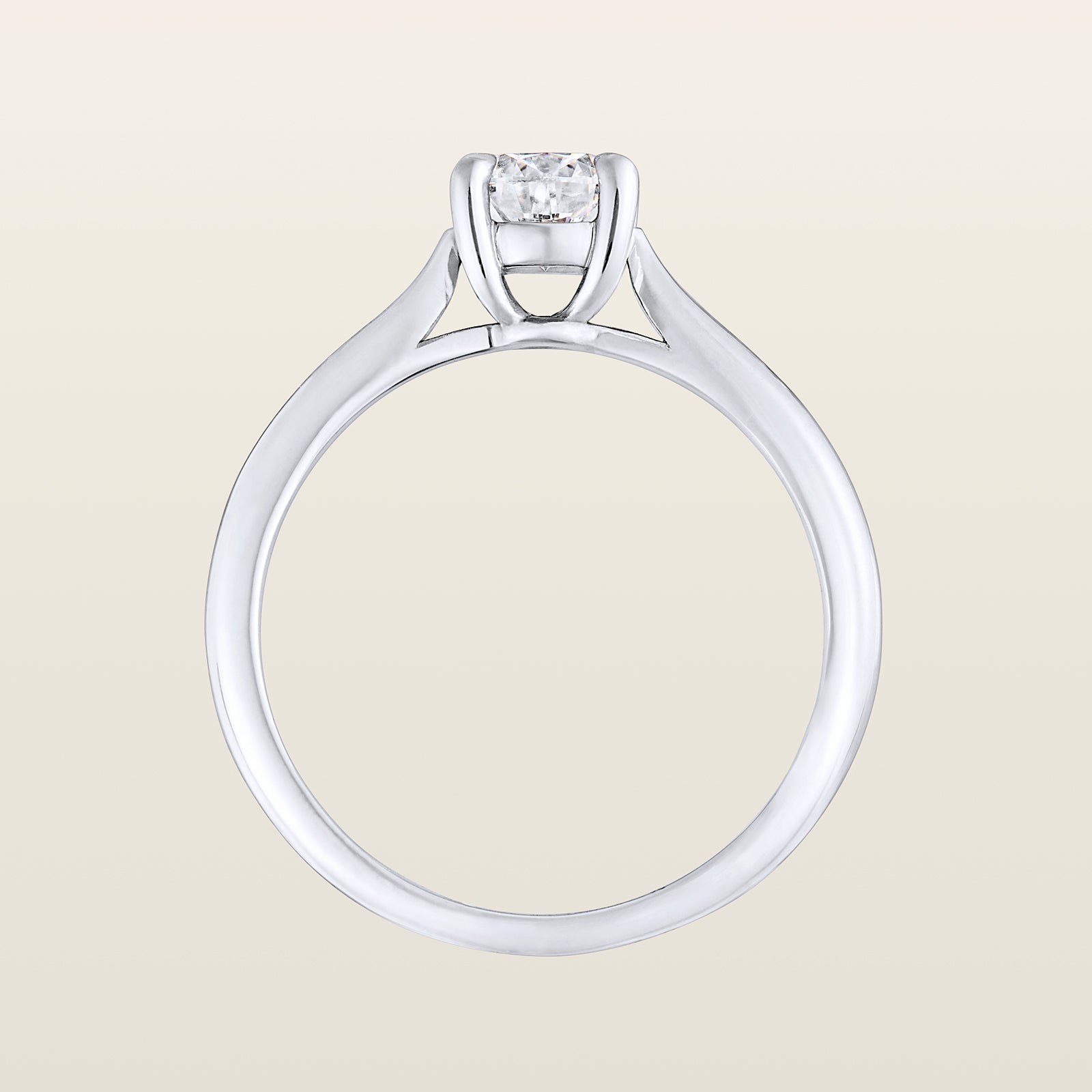 Maïa 1840Solitaire, or blanc, diamant taille brillant  - PF