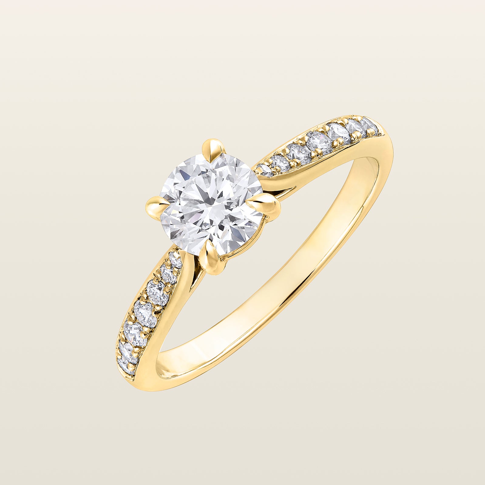 Maïa 1840Solitaire, or, diamant taille brillant, diamants - PF