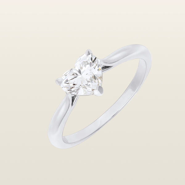 Maïa 1840Solitaire, or, diamant taille coeur  - PF