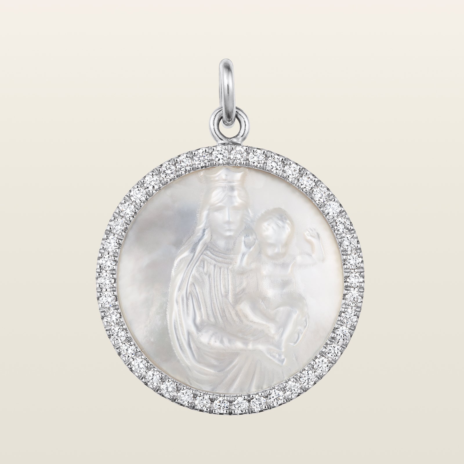 Notre-Dame de la Garde DiamantsMédaille, or, diamants, nacre  - LAF
