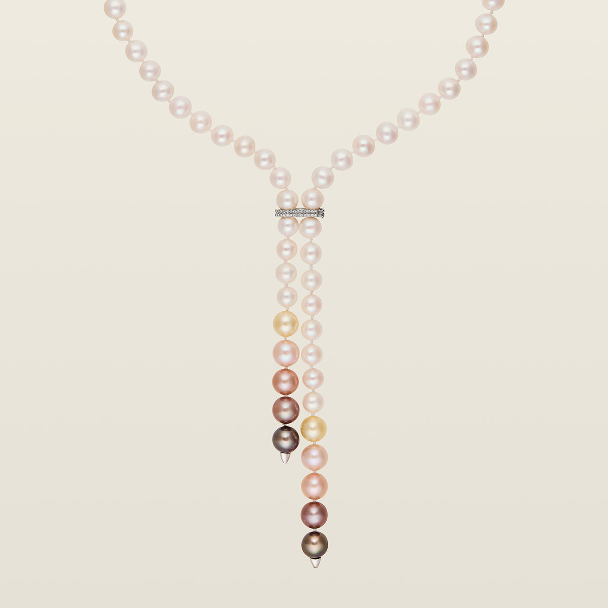 Cravate perles eau douce