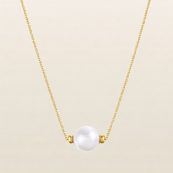 Perle CoulissantePendentif, or, perle eau douce - PO