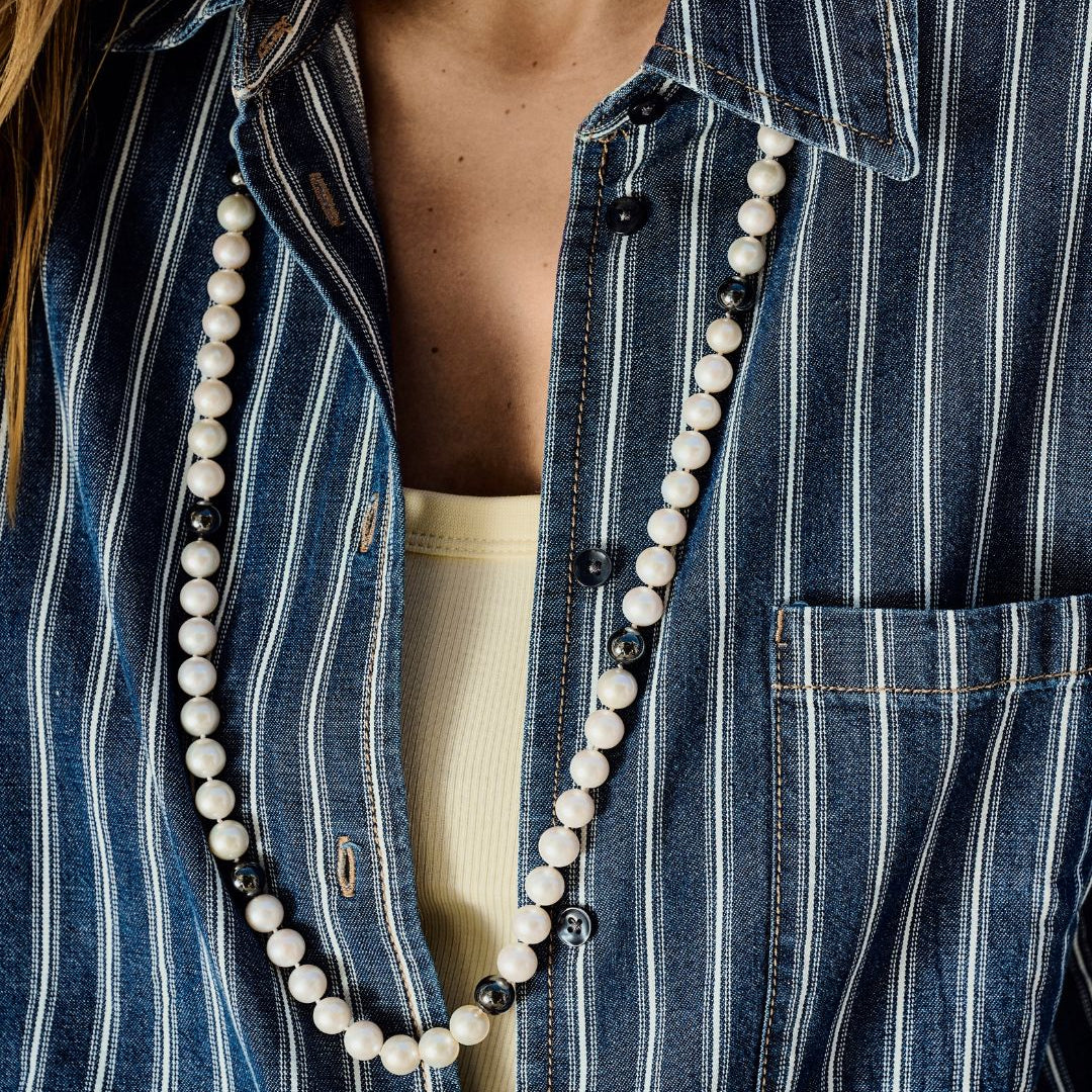 Collier perles et hématites