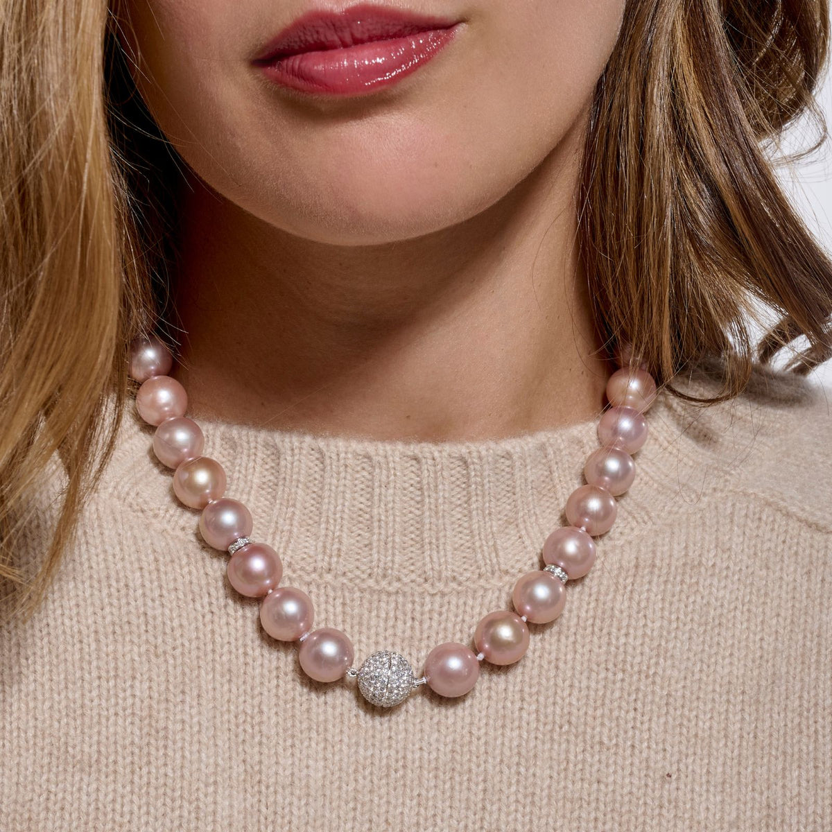 Collier carrousel rose